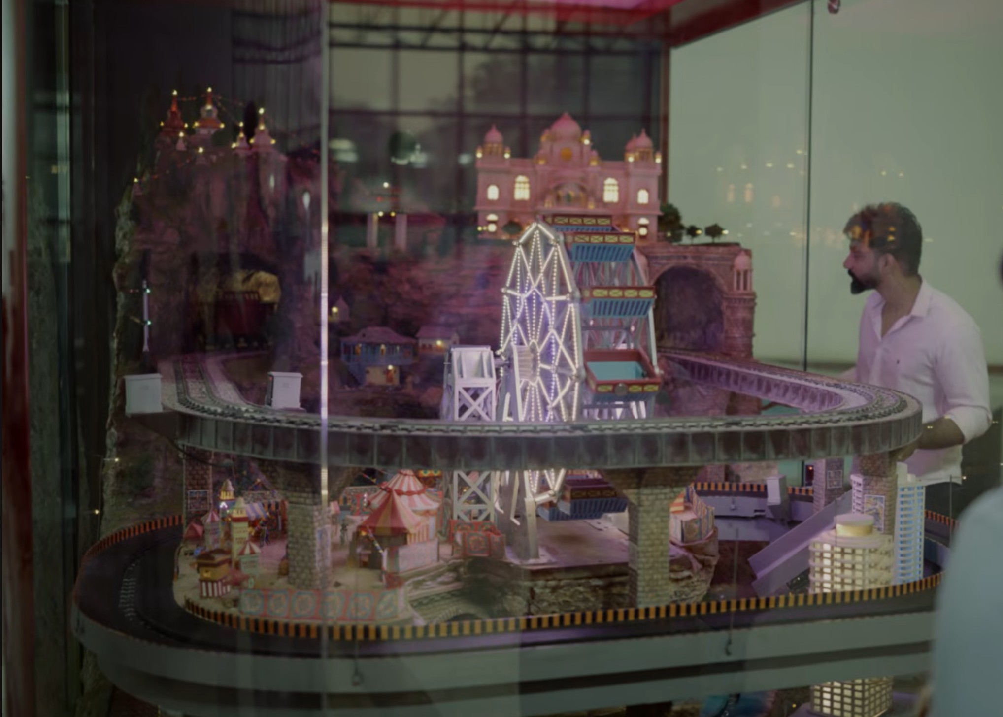 KitKat's slowest vending machine, a glass dome holding a miniature animated world